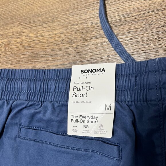 NEW Medium Everyday pull-on 7in shorts - Blue NWT - Sonoma Kohls - Picture 4 of 4